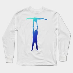 A mixed pair doing planche Long Sleeve T-Shirt